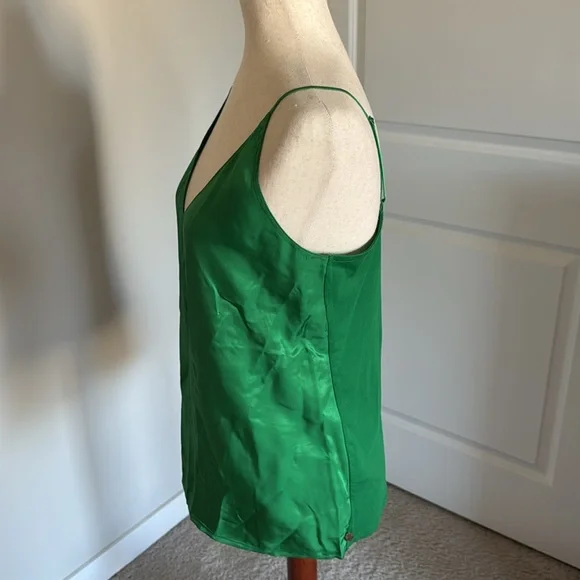 Scotch & Soda V-Neck Cropped Jersey Cami Green size Medium - Picture 6 of 9